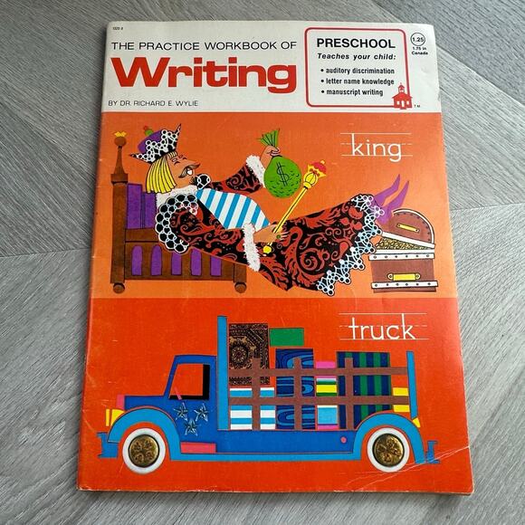 Vintage Playmore Practice Workbook of Writing Preschool  1974 - Picture 1 of 12